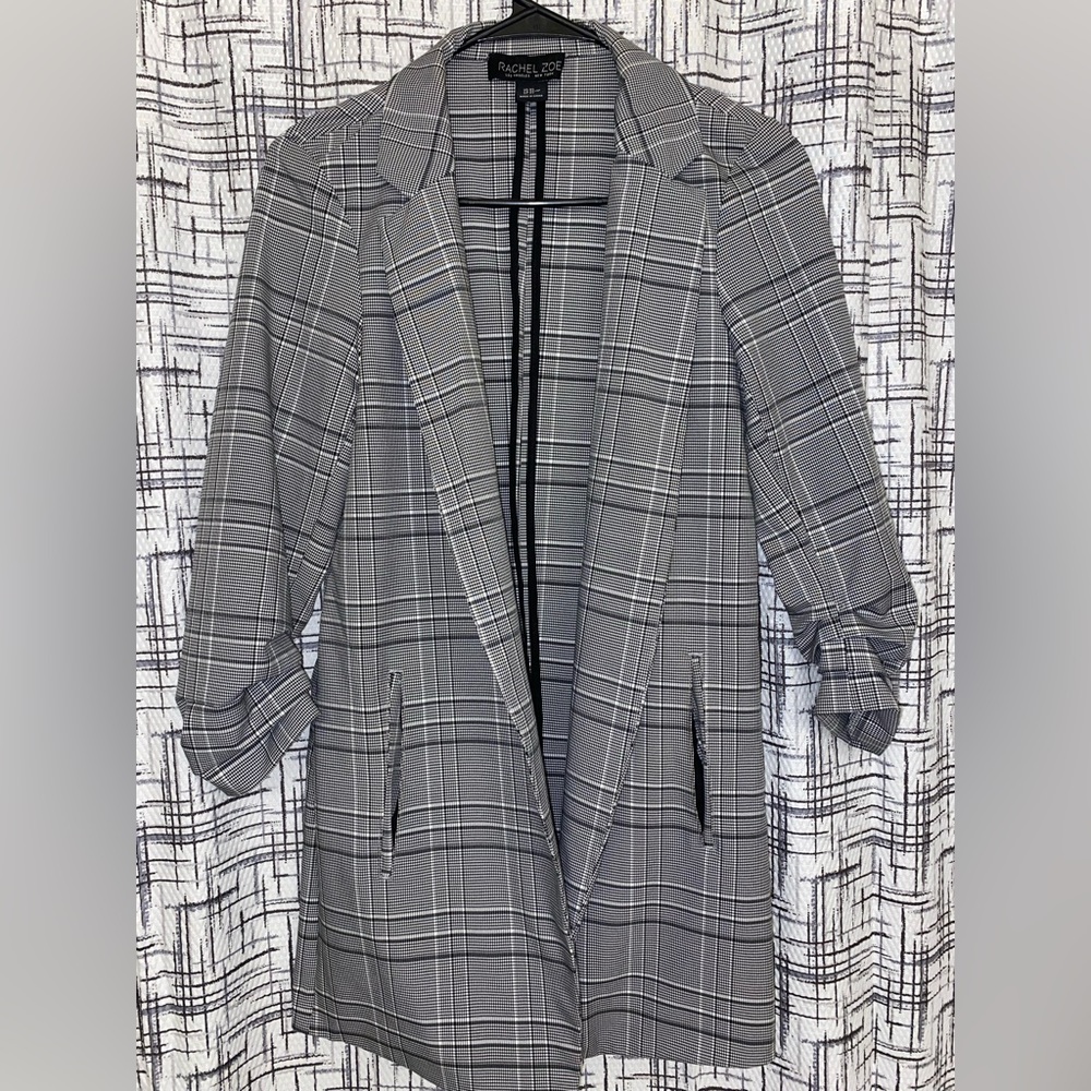 Gingham Plaid Blazer